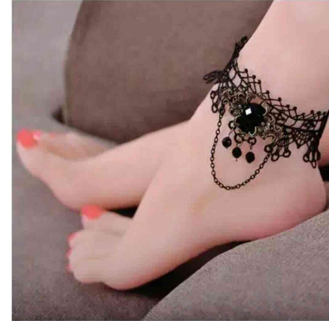 Vòng chân nữ phiên bản Hàn Quốc đơn giản của sinh viên Sen cá tính hoang dã Bạn gái retro đeo chân nữ Nhật Bản và trang sức hè Hàn Quốc - Vòng chân lắc chân pnj