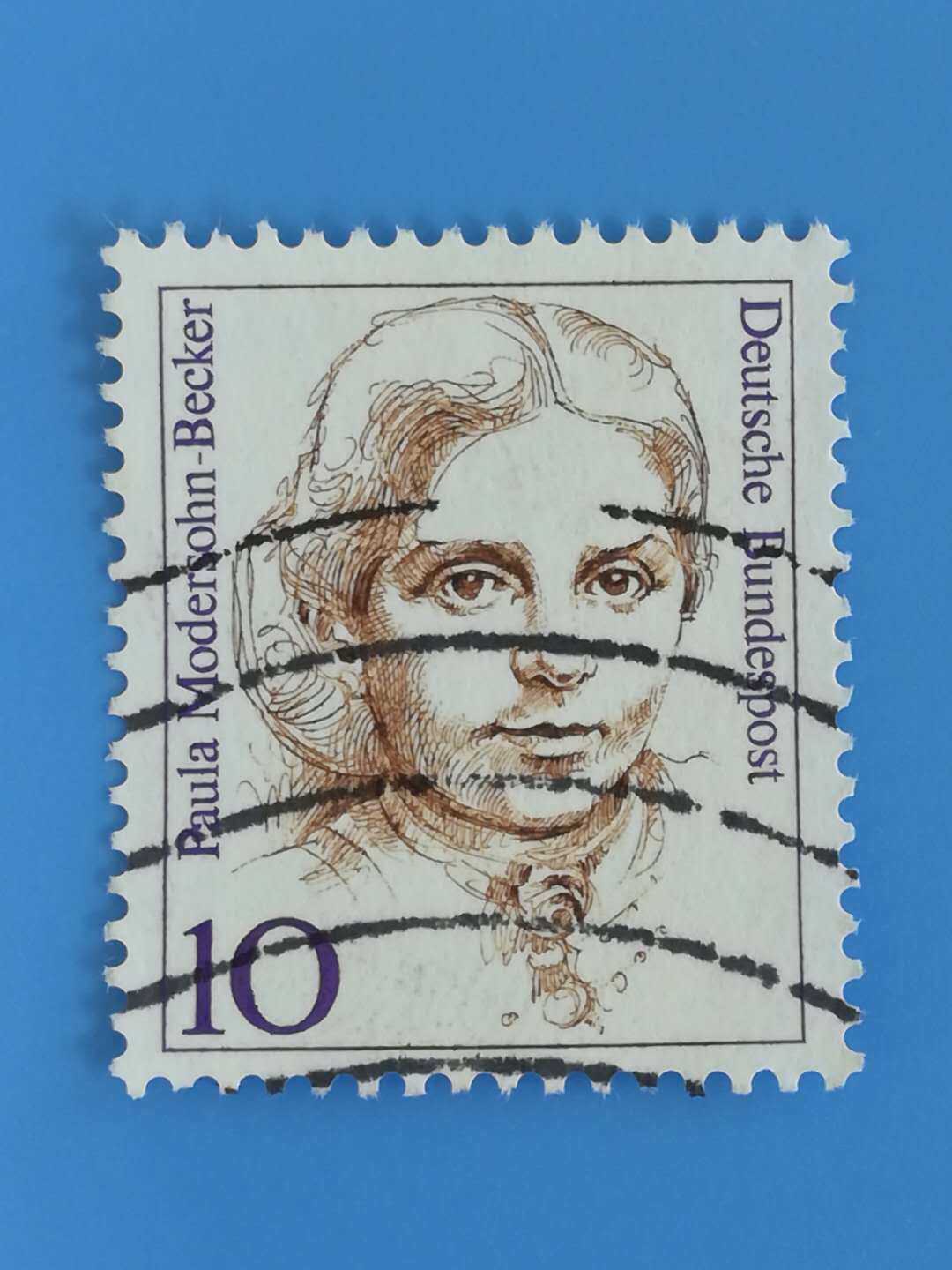 German stamps 1986-1988 years on famous female-painter Becker's letter pin 1 full RMB18