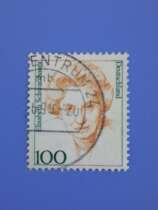 German stamp 1997 famous woman · politician Schwarzhaopte letter sold 1