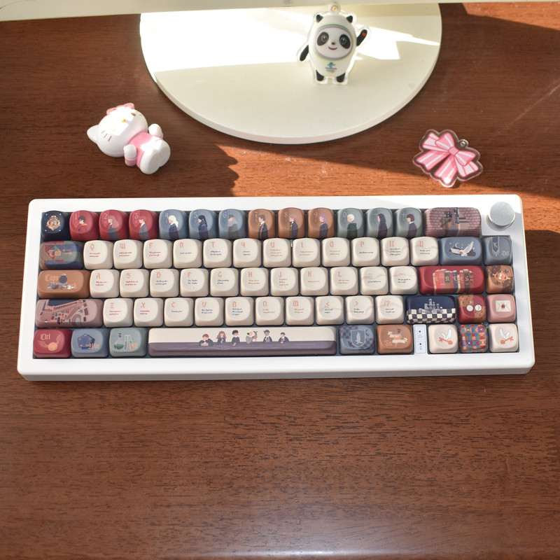 Gmk67 Owl Harry Potter Customized Three-Mode Mechanical Keyboard Wired Wireless Bluetooth Rgb Light Gmk67 Owl Harry Potter Customized Three-Mode Mechanical Keyboard Wired Wireless Bluetooth Rgb Light