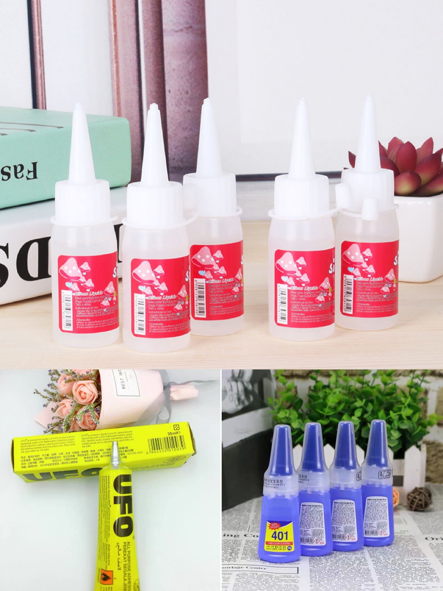 Seven hand-made DIY wool woven non-woven hair clip UFO 401 alcohol glue special glue for handmade - Taobao