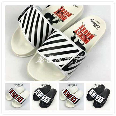 Li ning 2019 summer new trend hook and loop slippers Mickey slippers AGAP001 004 AGAM007