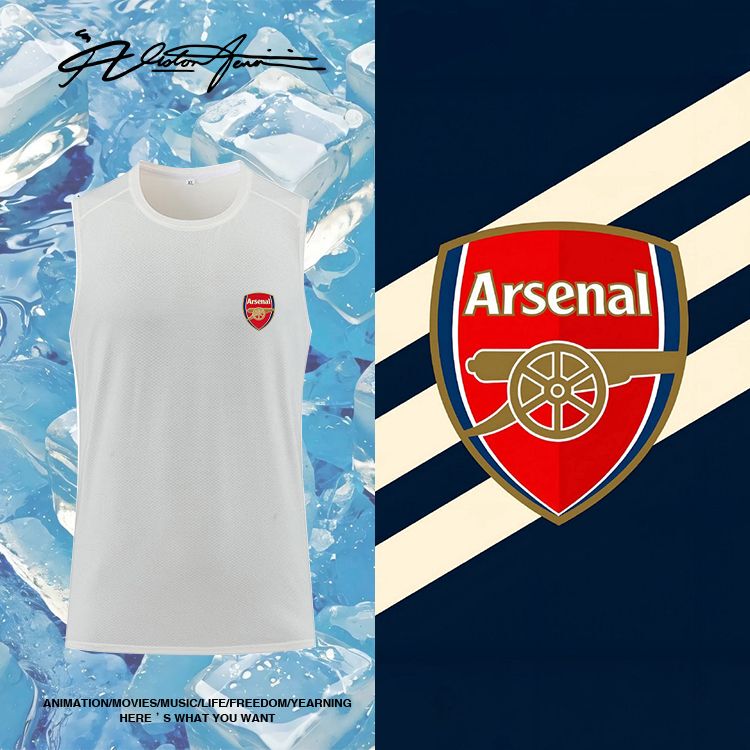 Arsenal Embroidered Chest Logo 26/27 Home Cool Ice Silk Sleeveless Vest Running T-Shirt