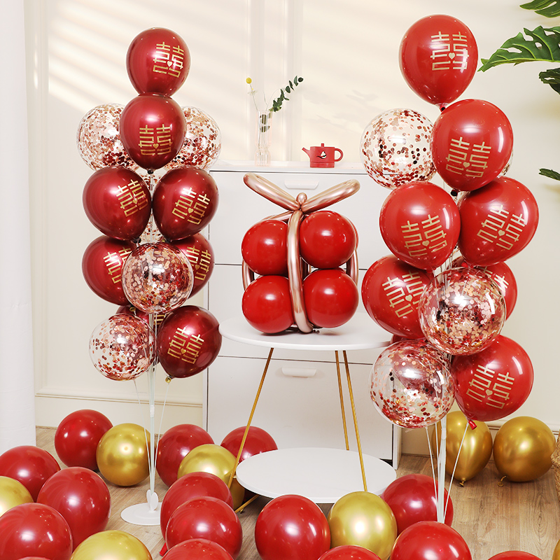 Balloon Wedding Arrangement Table Floating Wedding Room Post Decoration Romantic Wedding New Room Table Floating Bracket Placement Suit Creativity