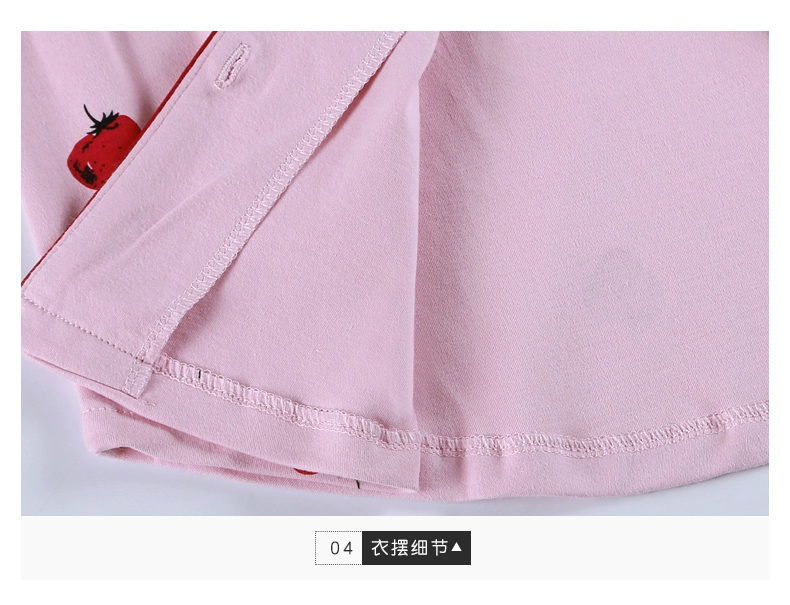 Màu xanh lá cây mùa thu mới bộ đồ ngủ nữ cotton dài tay áo nịt ngực dâu thoải mái thường xuyên phục vụ nhà