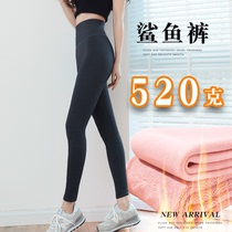 Gush bottom pants woman outside wearing groin high waist autumn winter thickened display slim cotton pants grey Barbiter Thick Shark Pants