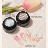 Японская кремовая окрашенная масляная краска для маникюра, блестки для ногтей, платиновый серебряный лак для ногтей со шнуром