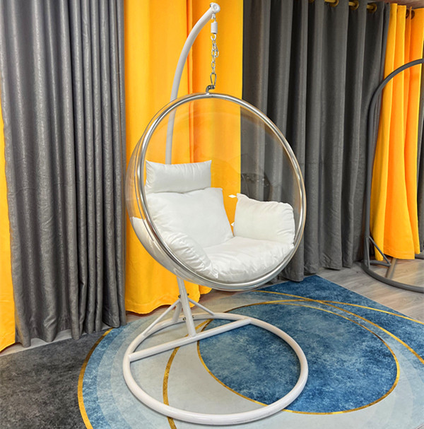 Dali Transparent Glass Swing Net Red Shooting Prop Hanging Chair Space Acrylic Hemisphere Hanging Basket Outdoor Bubble Chair