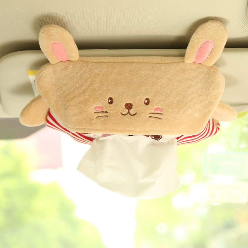 Car towels box Hanging visor Extraction Tissue Cartoon In-car Supplies Car Creative Utility Vehicle Toilet Paper Box