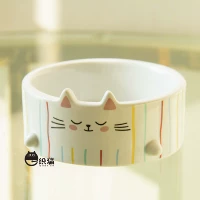 Миска для котенка в разноцветную полоску 13х4,5см.