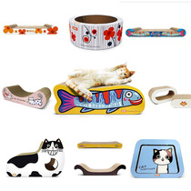 Clear Cargo Special Price Cat Grab Board Corrugated Paper Grinding Claw Supplies Graffiti Cartoon Wear Resistant Anti Grab Sofa Kitty Toys