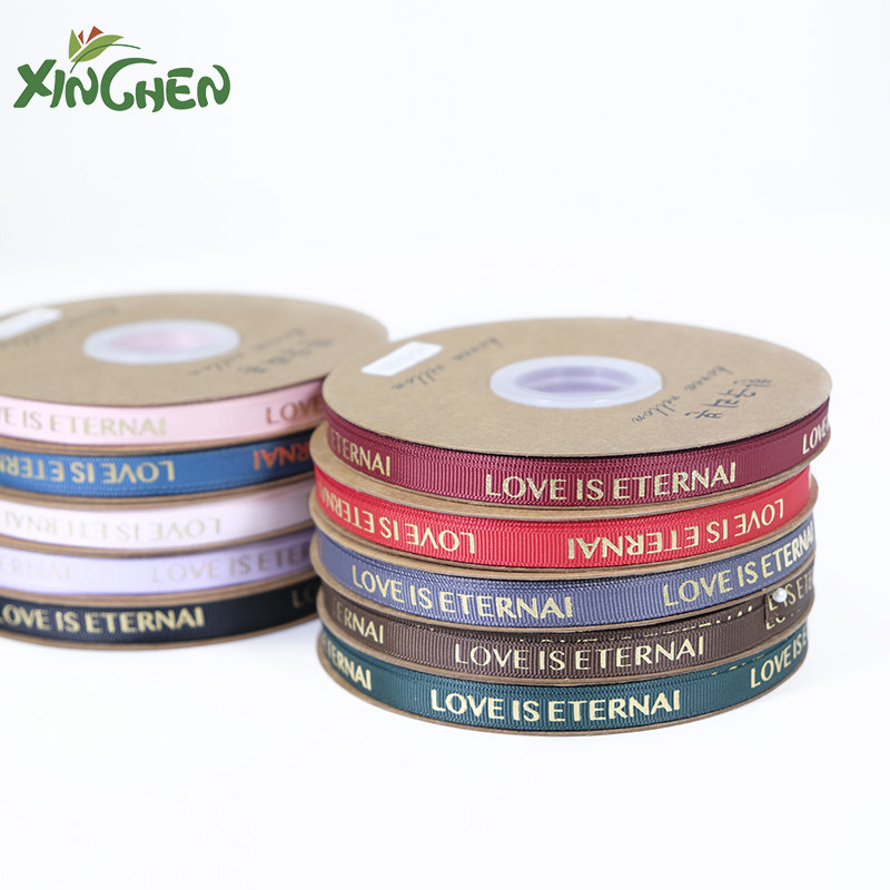 Xinchen 1 0CM Bronzing Thread Ribbon Korean Flower Bouquet Packaging Ribbon Ribbon DIY Handmade Matching Materials