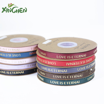 Xinchen 1 0CM hot stamping ribbon Korean flower bouquet packaging ribbon DIY handmade matching material