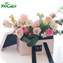 Single handbox double-layer surprise hand gift box flower gift hand gift box upper and lower layers