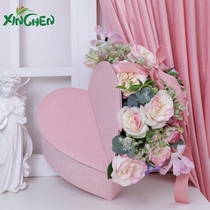 Hinchen Masses satin cloth material Hera box loving double open gift box flowers flower arrangement gift box gift surprise box