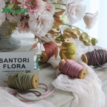 SATIN ROPE OUTLET SOUTH KOREA FLOWERS PACKAGING SILK WITH ROPE PULL FLOWERS COLOR BAND GIFT BOX BOUQUET PACKAGING BUTTERFLY KNOT 10 YARD ROLL