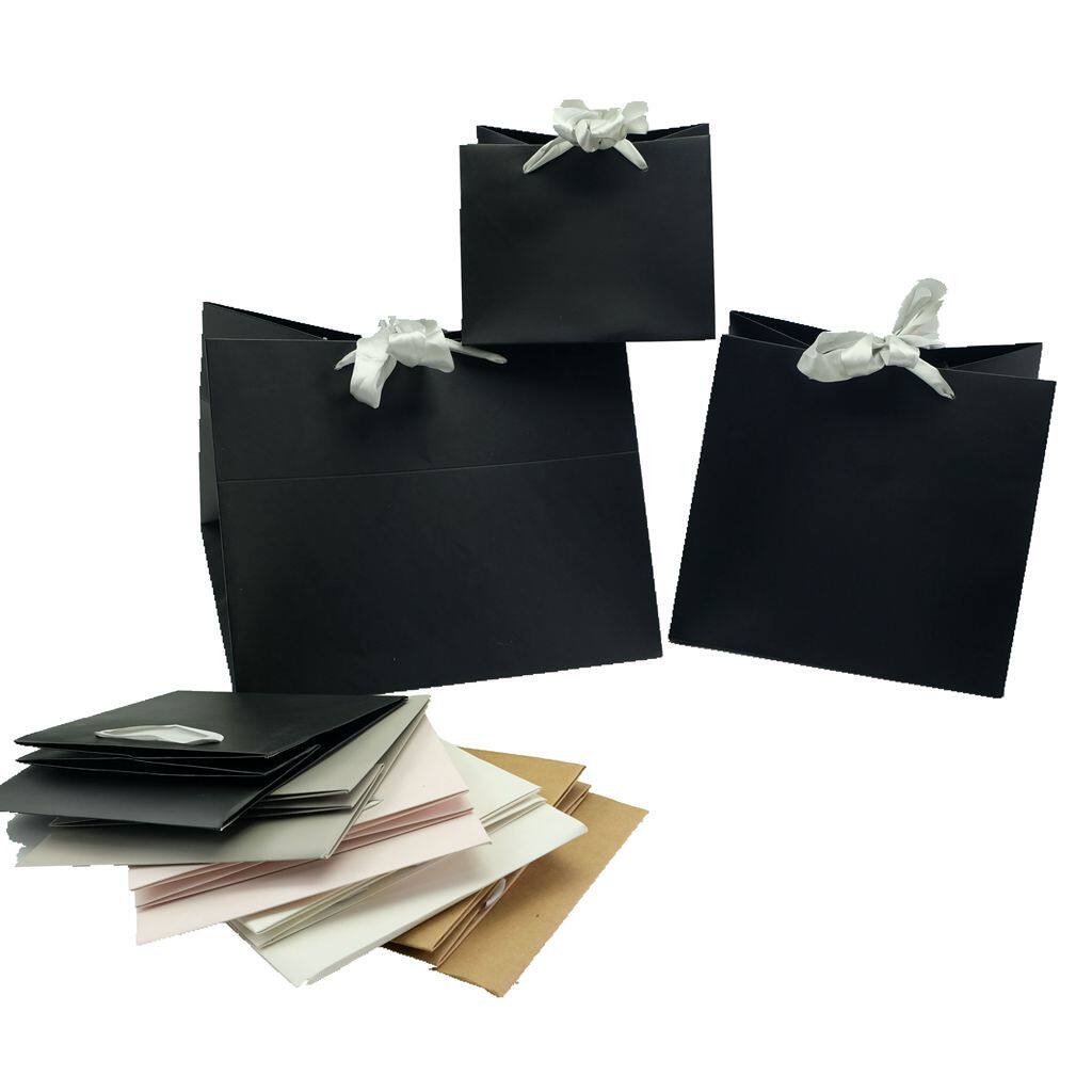 New Square Gift Bags Flowers Bouquet Packaging Paper Hand Bags Gift Bags Flower Shop Holiday Gift Box Bags Hot Sell