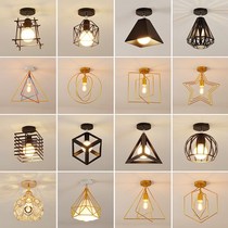 Simple shop five-pointed star lamp new Chinese aisle lamp modeling lamp creative special-shaped lighting lighting light small balcony