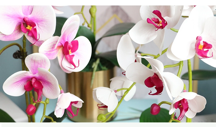 giả hạc hoa hồng đỏ Người nổi tiếng trên Internet Phalaenopsis nhân tạo đồ trang trí hoa hoa bàn phòng khách cắm hoa trong nhà hoa giả chậu cây cắm hoa trang trí chậu hoa lan giả cây lá phong giả