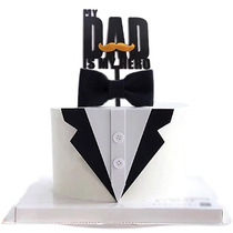 Fathers Day Cake Decoration plugin Golden Beard Double Acrylic Daddy Suite Bowl Button Birthday Bake