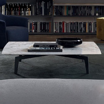 Nordic marble tea few small household titanium gold stainless steel creative living room of modern minimal rectangular edge