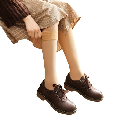 Носки, утепленные демисезонные гольфы, средней длины