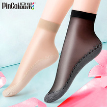 10 pairs of color cotton bottom short stockings summer ultra-thin anti-hook silk spring and autumn black flesh color invisible tube socks children