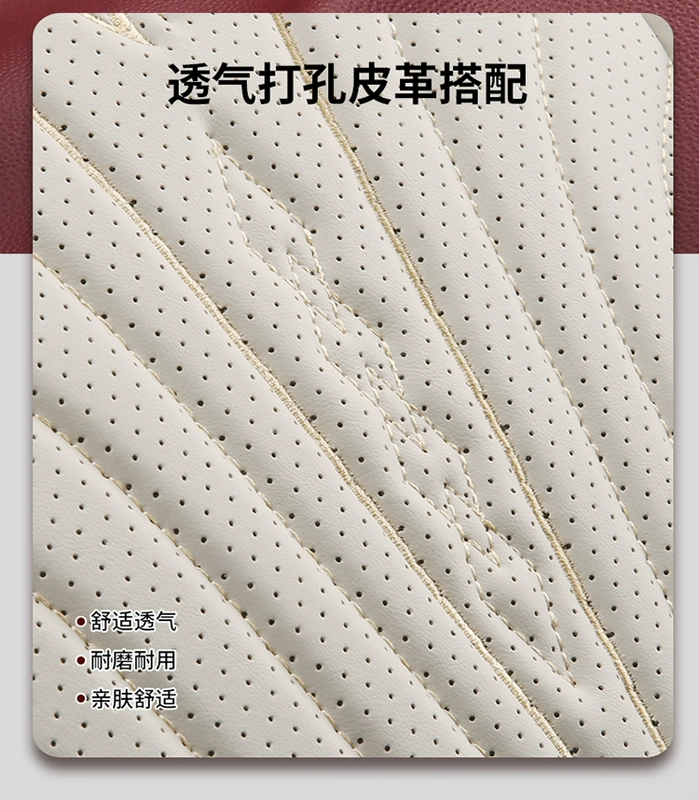 Bốn Mùa Mới Đệm Lót Ghế Ô Tô Bao Quanh Hoàn Toàn Ghế Da Thoáng Khí Đục Lỗ Da Ghế Mùa Xuân Đặc Biệt Đệm Lót Ghế Ô Tô bọc ghế da i10
