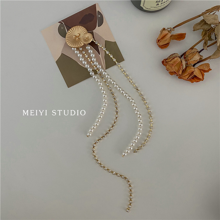 Luxury High-end Pearl Tassel Long Tassel Businese Suit Accessories Fashion Fashionmonger Korean Style Internet Celebrity Brooch Corsage Wholesale display picture 2