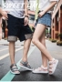 2019 mới Yi Jia New Bailun Court NB giày nam và nữ mùa hè dán ma thuật đôi dép màu hồng đi biển đế dày - Giày thể thao / sandles xăng đan đế bằng