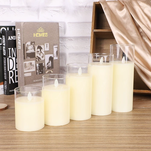 Стеклянная плоская электронная свеча пламя свинг -светодиодные свечи