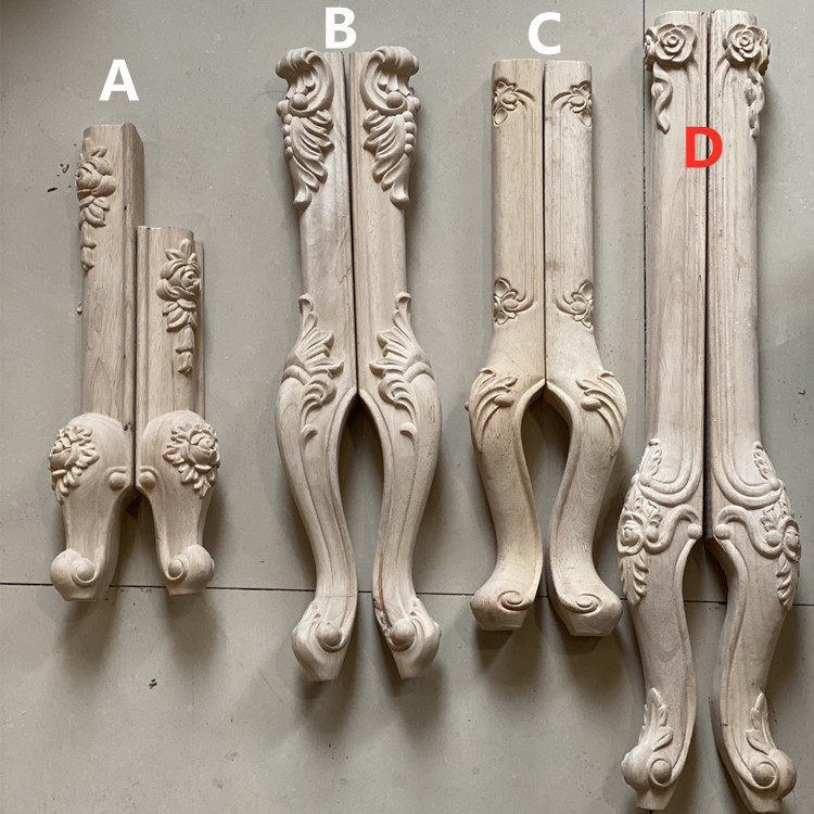 European-style carved solid wood furniture feet table legs cabinet feet bathroom table feet tiger feet TV cabinet coffee table feet wood carving solid wood