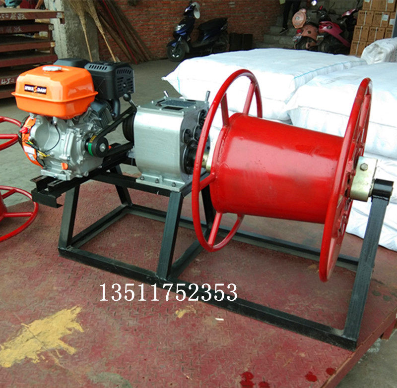 Barrel Type Lead Old Swap New Retraction Cord Machine Petrol Diesel Quick Wringing Retrofit Electric Power Traction Rope Rewinding Machine