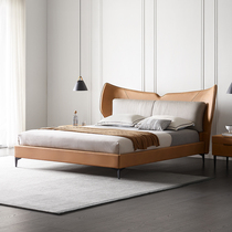 Yichao Italian technology fabric double bed modern minimalist children bed Nordic minimalist 1 8M master bedroom light luxury soft bag