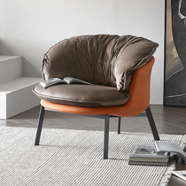 Italian Minimalist fabric sofa chair hotel bedroom light luxury leisure chair American Nordic tiger chair single sofa