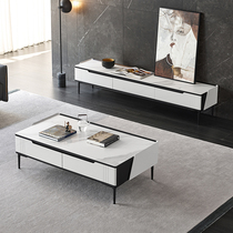 Yichao Italian rock board coffee table TV cabinet combination Nordic minimalist living room household small house lockers