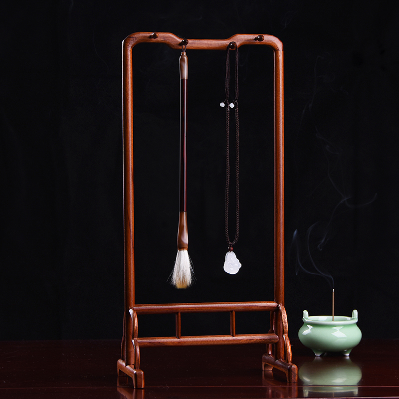 High-end Minimalist Style Retro Solid Wood Brush Holder African Acid Branches Red Wood Creative Brush Pendant Jade Pendant