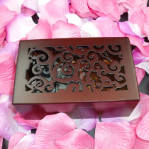 Wooden clockwork music box solid wood music box jewelry box Sky City creative gift long hollow birthday gift