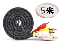 3 meters three pairs of three Lotus line DVD TV box audio and video line red and white yellow avline three color line 1 5 meters 5 meters 10 meters