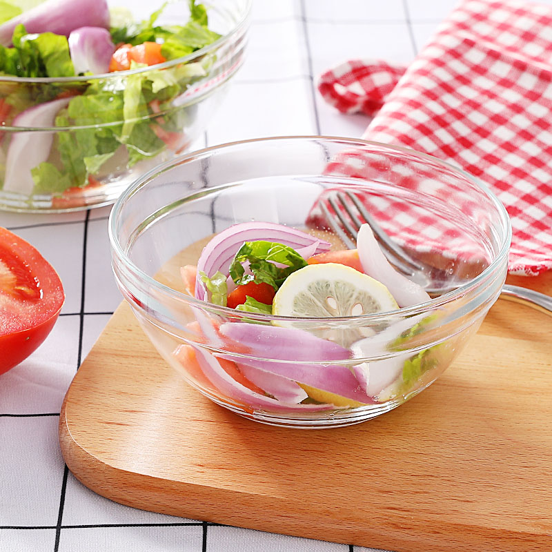 Baosteel at the South Pole, transparent glass bowl bowl of fruit salad bowl large tableware wash bowl of salad plates can microwave