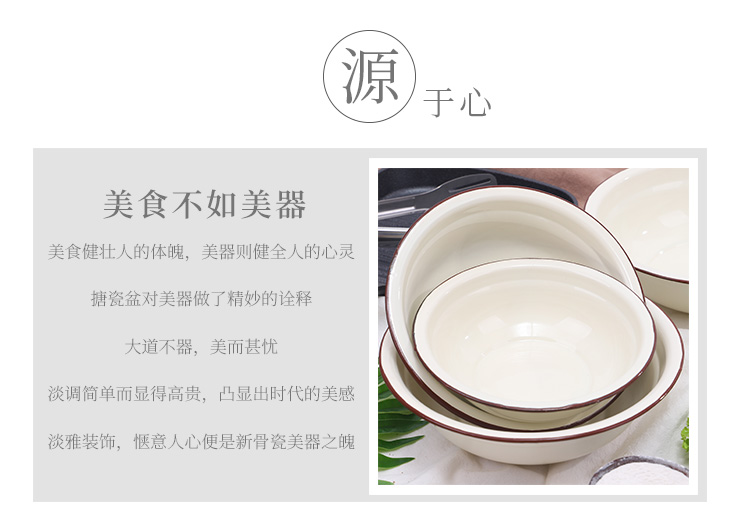 Enamel bowls of old - fashioned nostalgic kitchen household food thickening rainbow such as bowl size bowl mercifully soup basin to Enamel//rainbow such as bowl restaurant