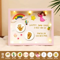 Розовая деревянная милая радужная легкая лампа для принцессы, 8 мес.