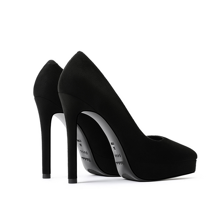Catwalk Waterproof Platform Women's Shoes High-Heeled Work Shoes Stiletto Black Genuine Leather Patent Leather Pointed Toe Small Size 32 Non-Slip Flats for Women