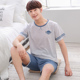 Summer mens bông trẻ mỏng pajama ngắn tay áo quần short thiết lập kích thước lớn mùa hè nhà mens váy trẻ quần áo.