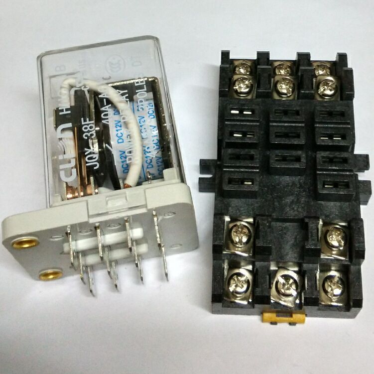 Xin Tai Electric HHC71B High power relay JQX-38F 3Z DC12V DC12V 24V 40A Base sleeve