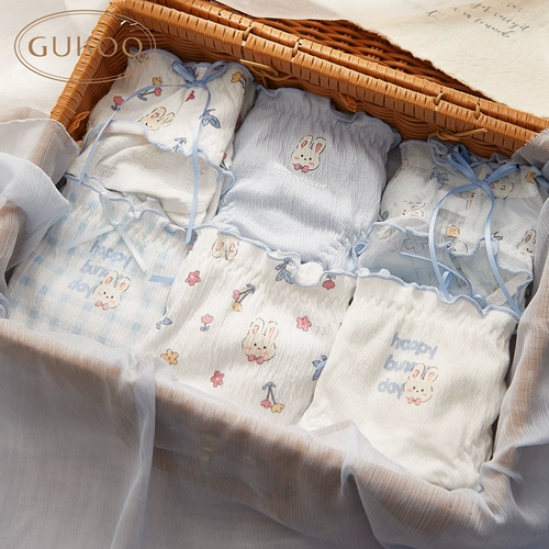 Хлопковое нижнее белье, милые штаны, эластичный кролик, шорты, с акцентом на бедрах, 3 шт.