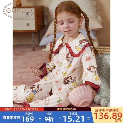 taobao agent Gukoo/果壳 Autumn pijama for princess, cute children's uniform