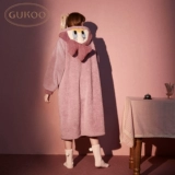 Зимний банный халат, демисезонная коралловая бархатная зимняя пижама