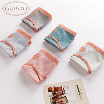 Gukoo fruit shell underwear womens 3-pack Japanese underwear womens underwear womens briefs comfortable and breathable combination