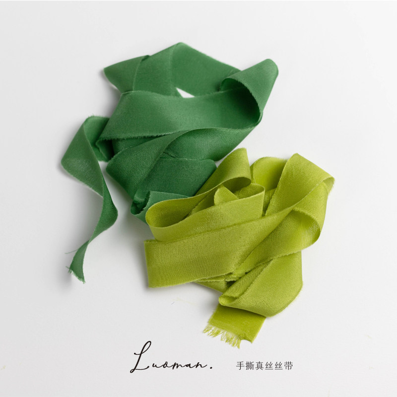 3 8 3rd season] Ins hand ripping wool lace real silk with handmade wedding Please post satin with hand stick flower strap hand ledger